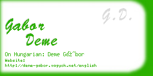 gabor deme business card